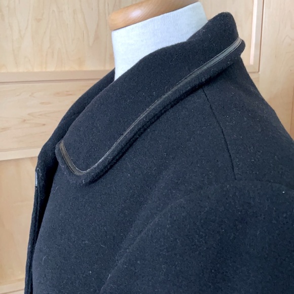 Marcona Black Wool Blend Peacoat, Size 10 - Picture 7 of 16